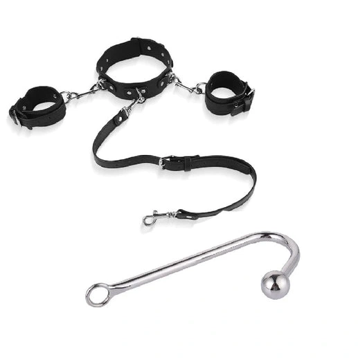 5334 Hook with Cuffs and Anal Collar Beaded Elegant 0213